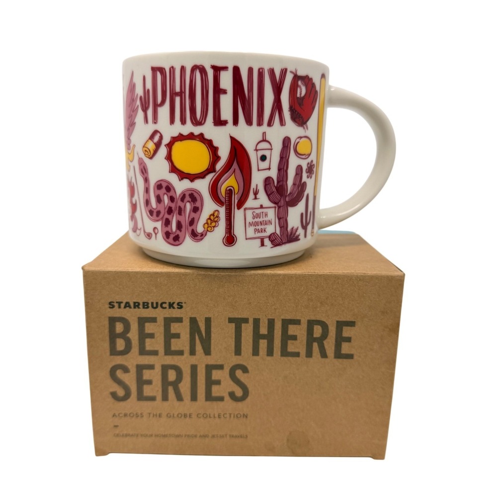 Starbucks Coffee Mug Phoenix 14oz White Red Been There Series Boxed 2022 - Picture 5 of 16